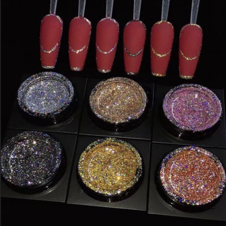 Глиттер для ногтей 2в1 PLATINUM PAINT GEL