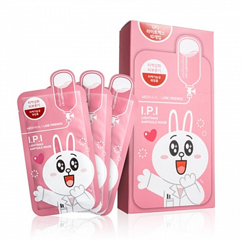 Тканевая осветляющая маска Mediheal Line Friends E.G.T Timetox Ampoule mask