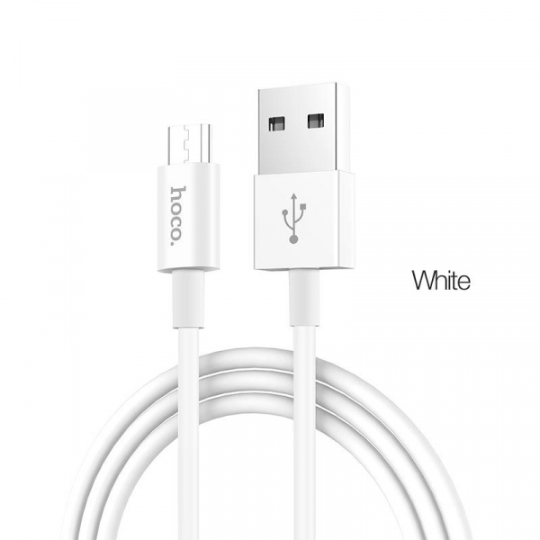 Кабель Hoco X23 Skilled USB - micro USB, 1 м белый