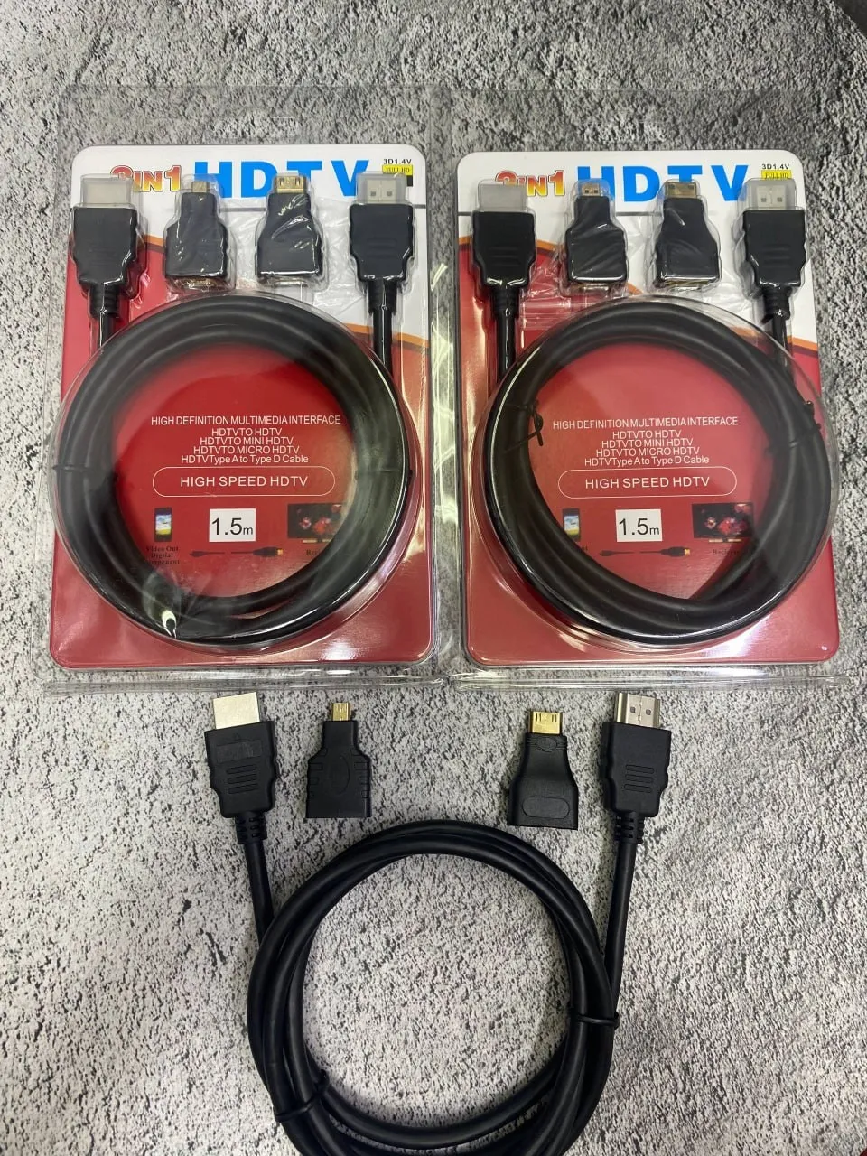 HDMI шнур 3в1 1.5м