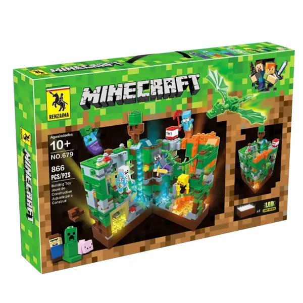 Конструктор Renzaima Minecraft Джунгли 866 деталей 10+