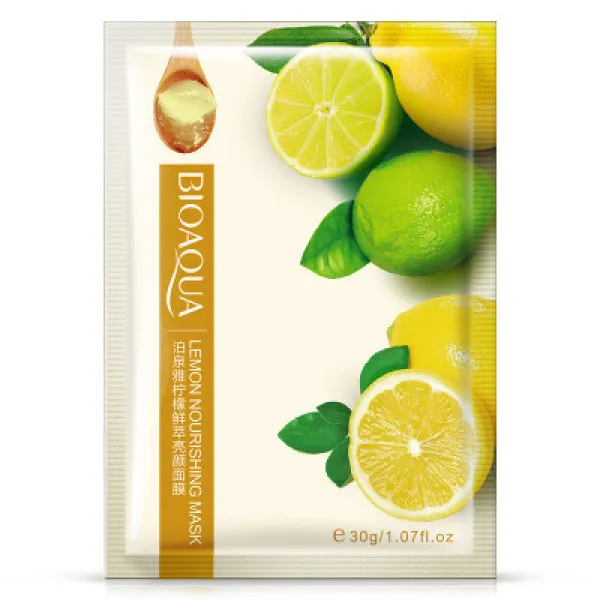 ТКАНЕВАЯ МАСКА С ЭКСТРАКТОМ ЛИМОНА BIOAQUA LEMON NOURISHING MASK